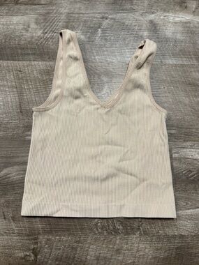 Faded Rose Ribbed Tank Top Size Medium